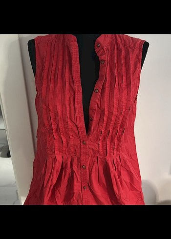 s Beden Zara Kırmızı Gomlek Elbise