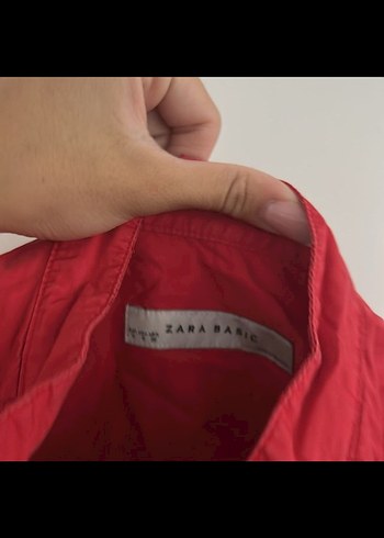 s Beden kırmızı Renk Zara Kırmızı Gomlek Elbise