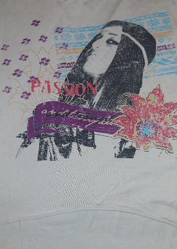 m Beden çeşitli Renk Bej Baskılı Uzun Kollu Crop Top