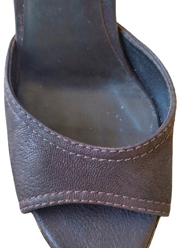 Kahverengi Süet Platform Topuklu Ayakkabı Miu Miu - Görsel 4