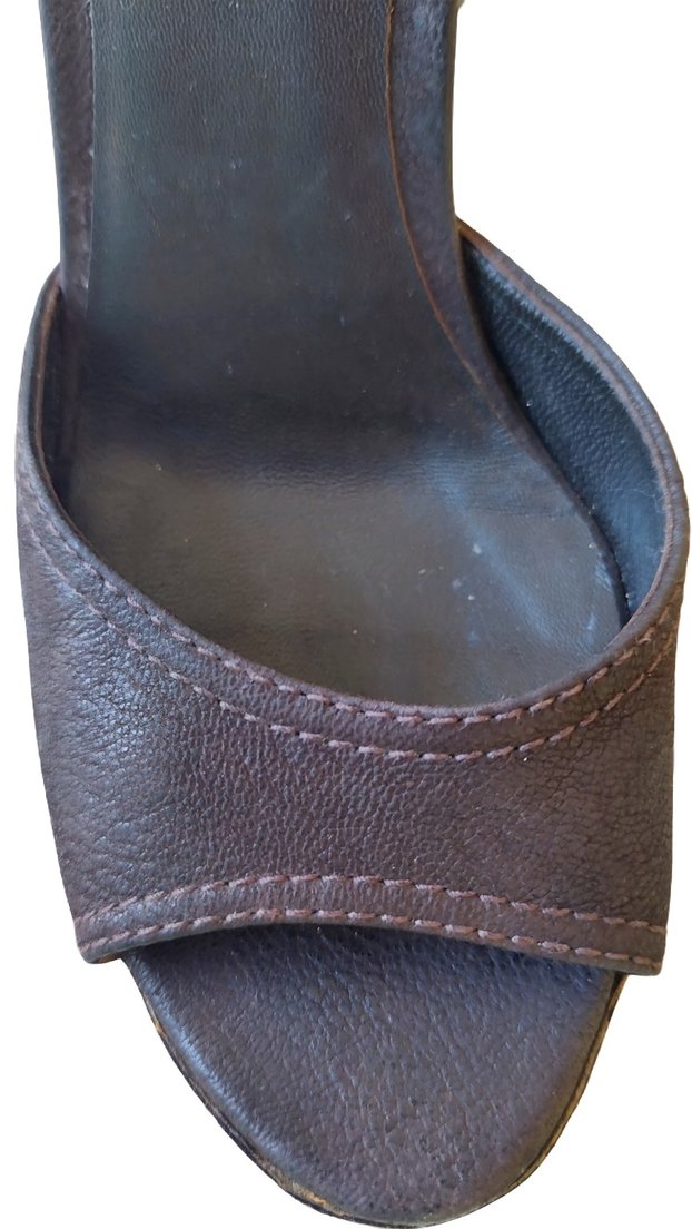 Kahverengi Süet Platform Topuklu Ayakkabı Miu Miu - Görsel 4