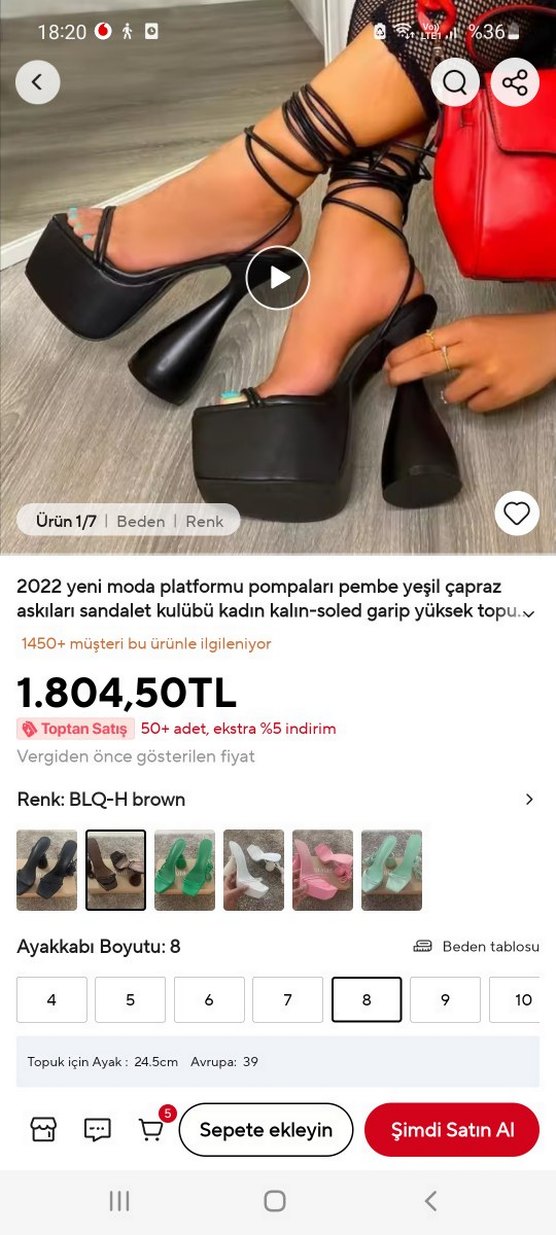 Siyah Bağcıklı Platform Topuklu Kadın Ayakkabı - Görsel 2