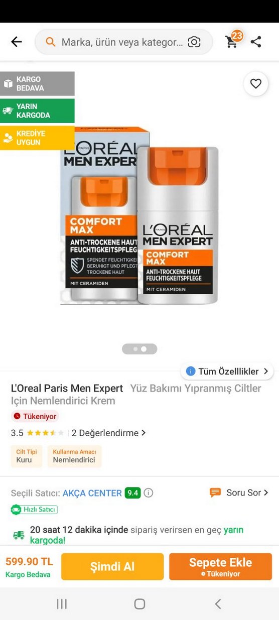 L'Oréal Men Expert Hydra Energetic Nemlendirici - Görsel 2