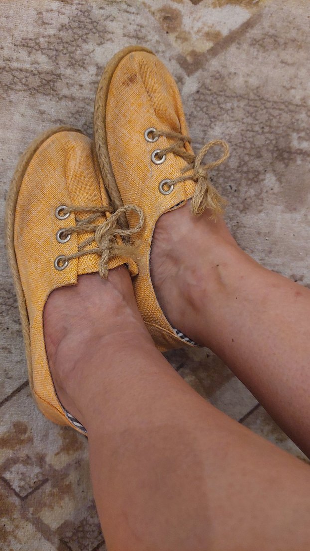 Sarı Kadın Keten Espadril Ayakkabı - Görsel 2