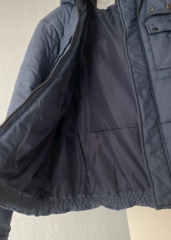 Düğmeli Kapüşonlu Erkek Mavi Mont-Jack&Jones Marka - Görsel 2