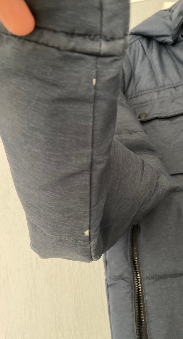 Düğmeli Kapüşonlu Erkek Mavi Mont-Jack&Jones Marka - Görsel 3