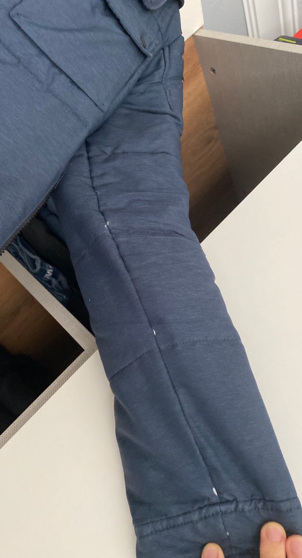 Düğmeli Kapüşonlu Erkek Mavi Mont-Jack&Jones Marka - Görsel 4