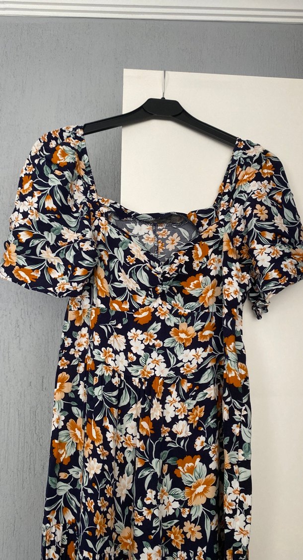 Çiçek Desenli Uzun Bohem Elbise - Görsel 2