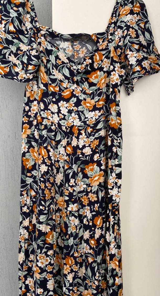 Çiçek Desenli Uzun Bohem Elbise - Görsel 3