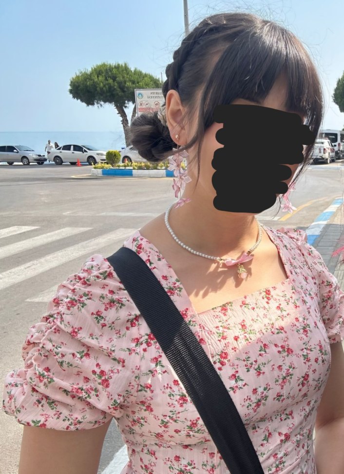 Pembe Midi Coquette Elbise - Görsel 5