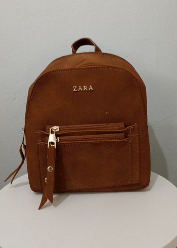 ZARA Kahverengi Süet Sırt Çantası