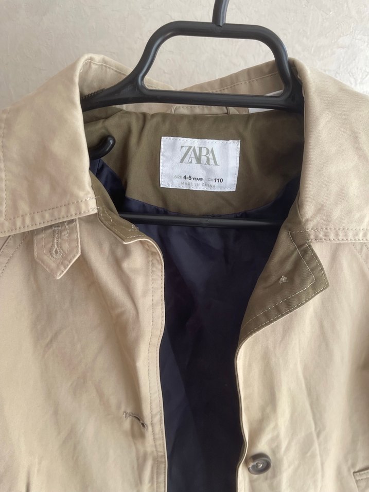 Bej Düğmeli Erkek Çocuk Keten Kaban - Görsel 2