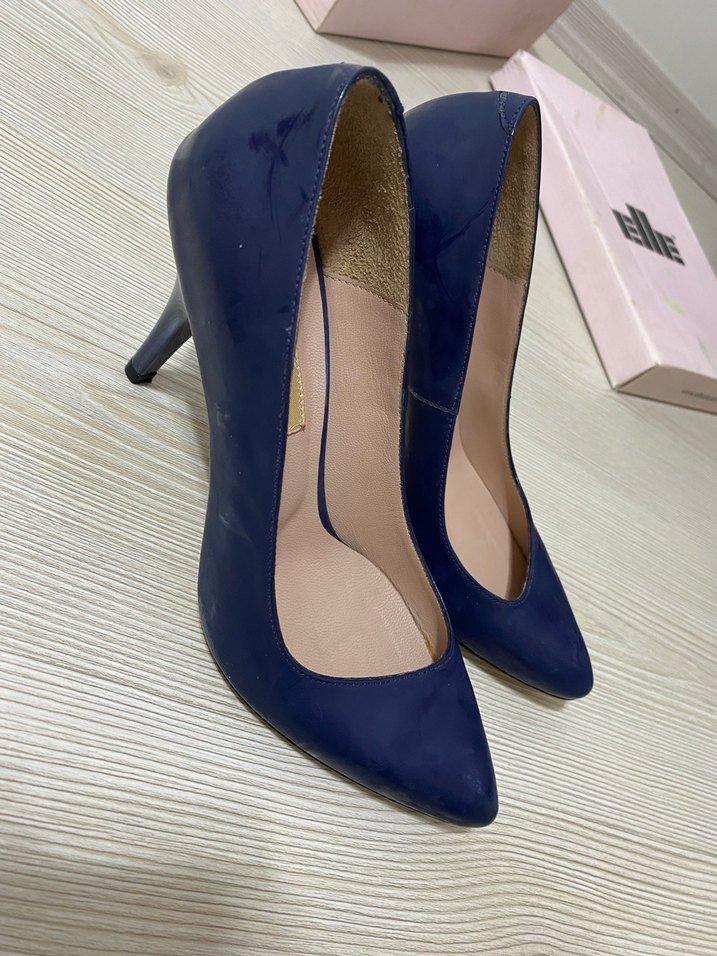 Klasik Lacivert Stiletto Kadın Ayakkabı - Görsel 3