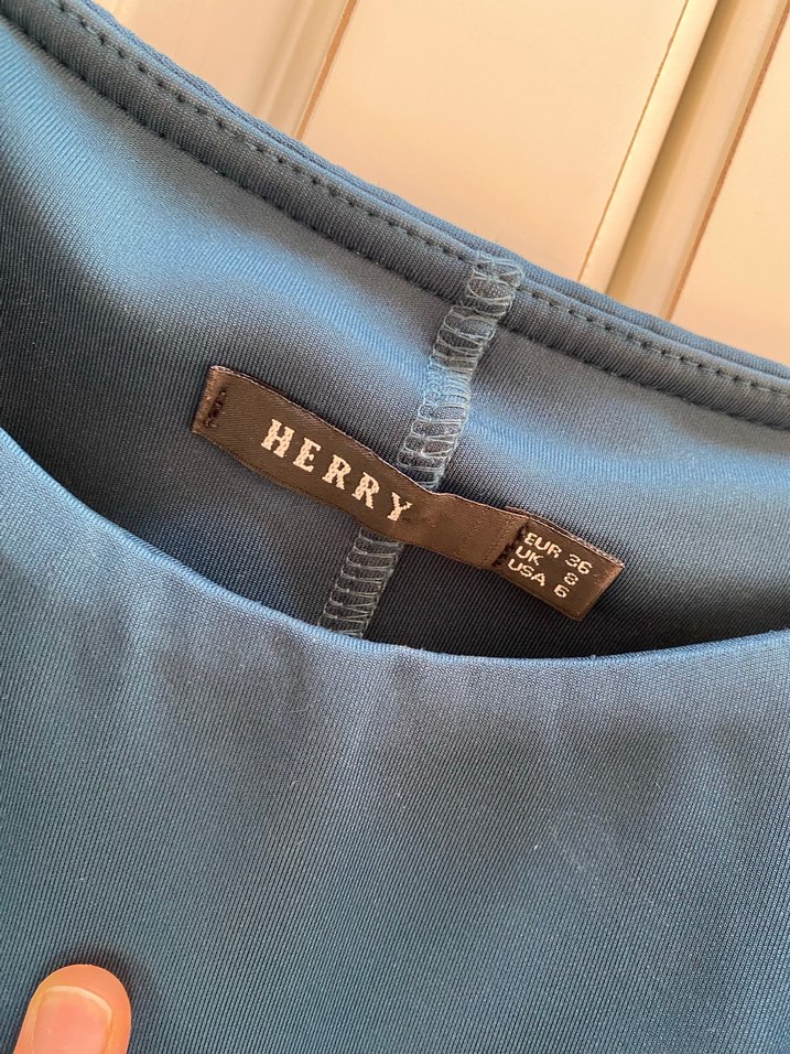 Fırfırlı Lacivert Uzun Abiye Elbise - Görsel 2