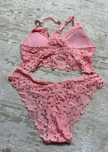 Penti Nakışlı Pembe Mini Bohem Sütyen Takımı - Görsel 2