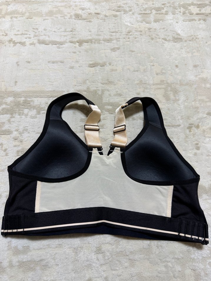 Siyah Gri Streetwear Spor Sütyeni - Görsel 2