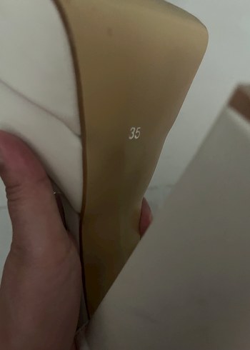 Diğer Minimalist Beyaz Platform Topuklu Abiye Ayakkabı 15 cm