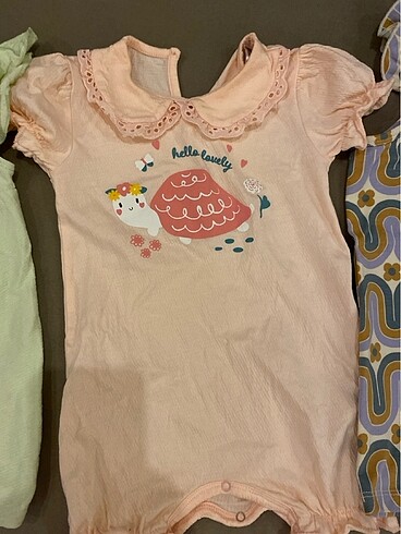 HelloBaby Kız bebek yazlık tulum 4 adet