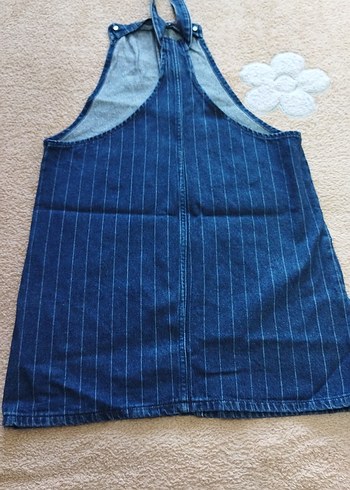 Mavi Denim Askılı Kısa Tulum DFJEAN - Görsel 4