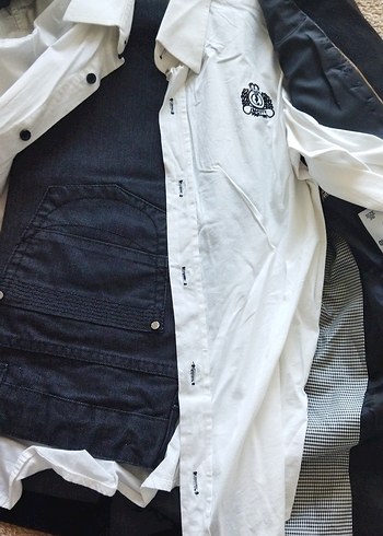 Siyah Süet Erkek Çocuk Klasik Ceket takım - Görsel 4