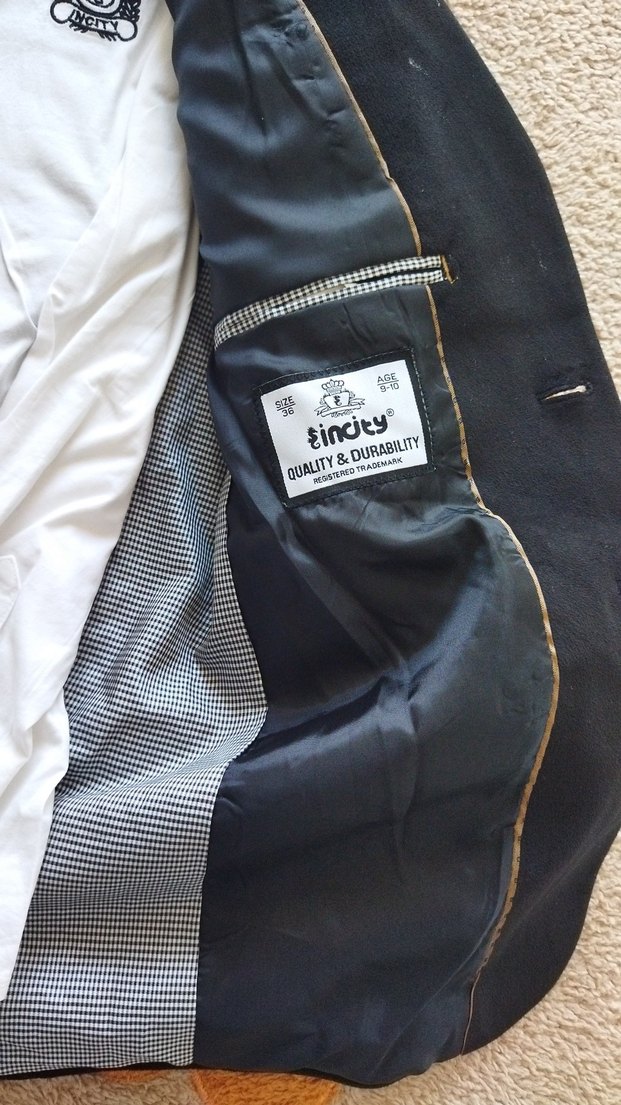 Siyah Süet Erkek Çocuk Klasik Ceket takım - Görsel 3