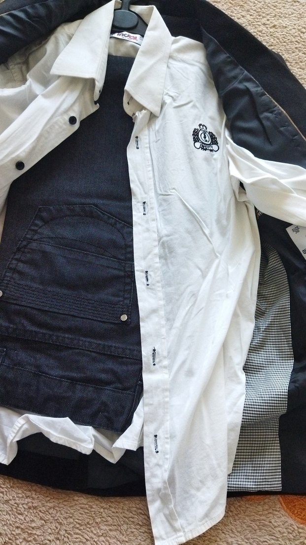 Siyah Süet Erkek Çocuk Klasik Ceket takım - Görsel 4