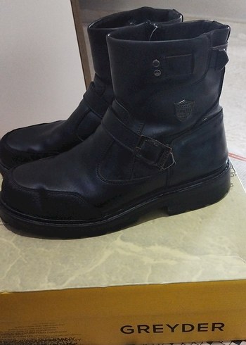 Siyah erkek Deri Tokalı Bot Kinetix - Görsel 3