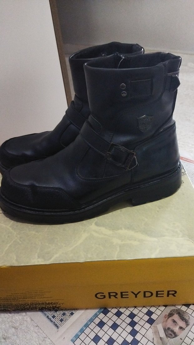 Siyah erkek Deri Tokalı Bot Kinetix - Görsel 3