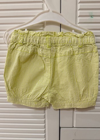 Kız Çocuk Sarı Çizgili Pilili Şort - Görsel 4