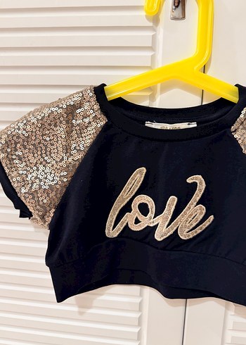 Panço Kız Çocuk Altın Renkli Payetli Bolero - Görsel 2