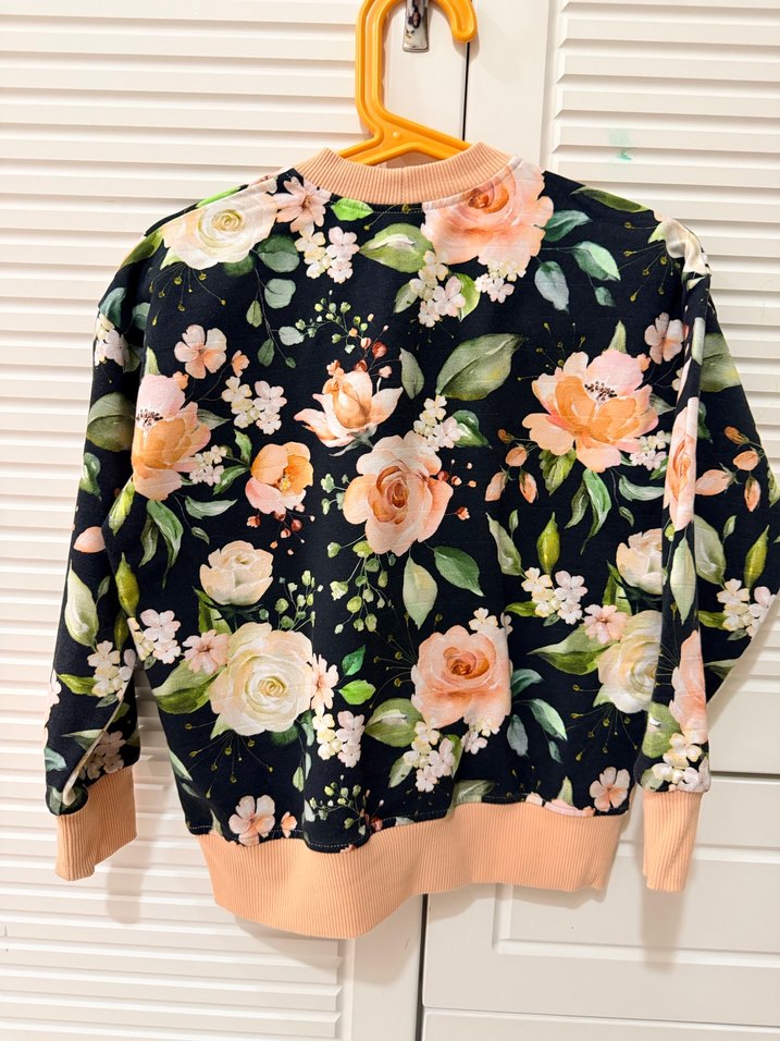 Çiçek Desenli Kız Sweatshirt - Görsel 4