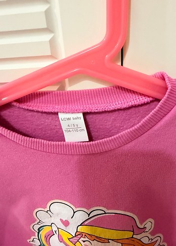 LC Waikiki Kız Çocuk Pembe Baskılı Sweatshirt - Görsel 3
