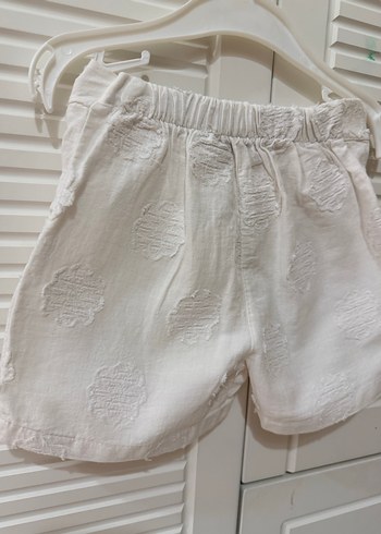 Civil Nakışlı Püsküllü Beyaz şort - Görsel 7