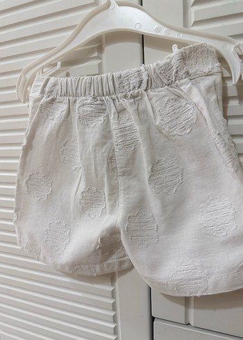 Civil Nakışlı Püsküllü Beyaz şort - Görsel 8