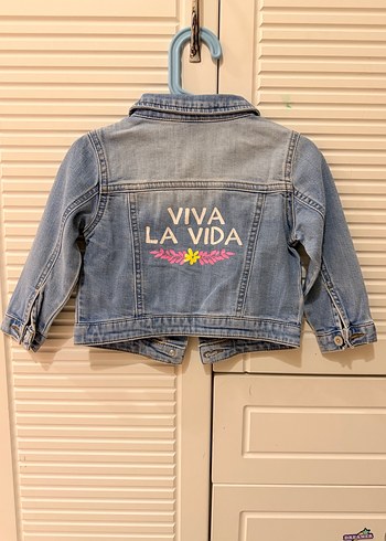 LC Waikiki Kız Çocuk Mavi Düğmeli Jean Ceket - Görsel 4