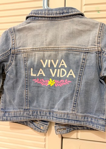 LC Waikiki Kız Çocuk Mavi Düğmeli Jean Ceket - Görsel 5