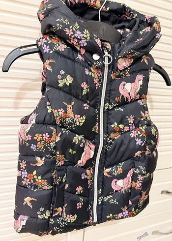 H&M Kız Çocuk Çok Renkli Kapüşonlu Yelek - Görsel 3