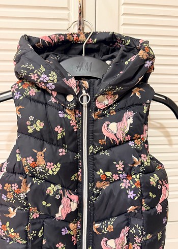 H&M Kız Çocuk Çok Renkli Kapüşonlu Yelek - Görsel 5