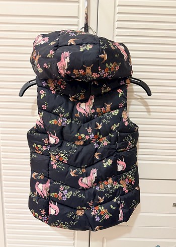 H&M Kız Çocuk Çok Renkli Kapüşonlu Yelek - Görsel 9