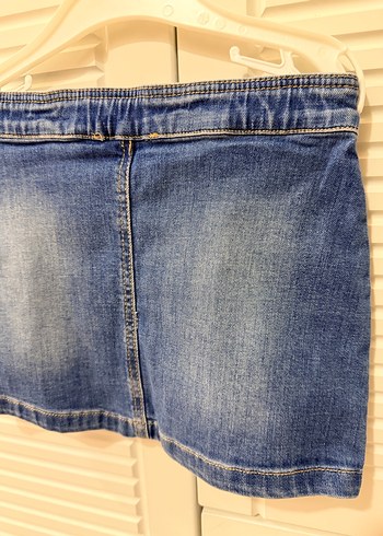 Mamino Düğmeli Açık Mavi Kız Çocuk Denim Etek - Görsel 6