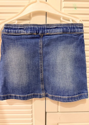 Mamino Düğmeli Açık Mavi Kız Çocuk Denim Etek - Görsel 5