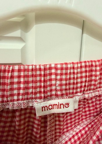 Mamino Kız Çocuk Kırmızı Nakışlı Dantel Şort - Görsel 9