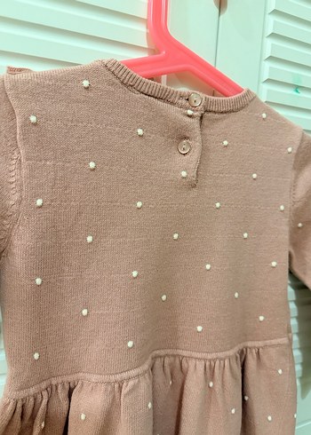 H&M Uzun Kollu Fırfırlı Pembe Kız Çocuk Elbise - Görsel 6