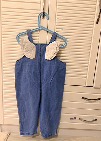 Kızlar için Mavi Kot Askılı Bol Tulum - Görsel 3