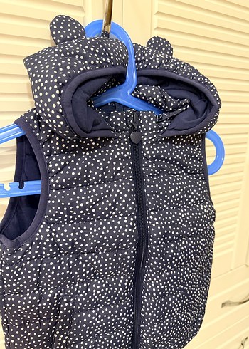 Kız Çocuk Lacivert Kapitone Yelek - Görsel 4