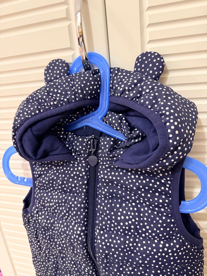 Kız Çocuk Lacivert Kapitone Yelek - Görsel 3