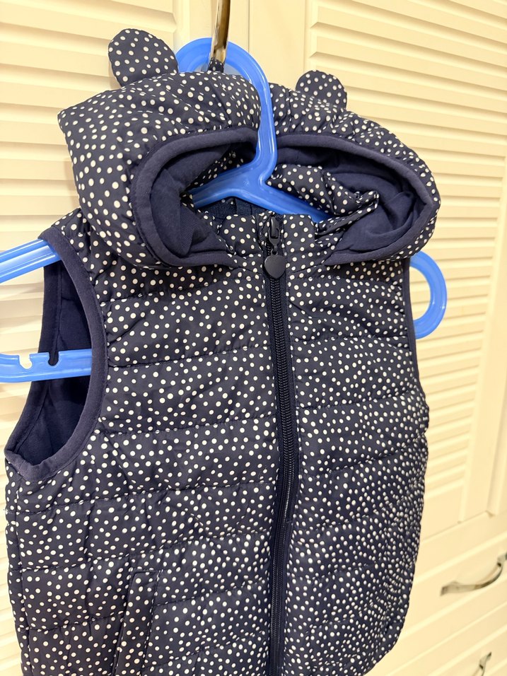 Kız Çocuk Lacivert Kapitone Yelek - Görsel 4