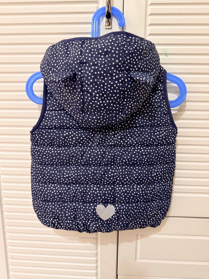 Kız Çocuk Lacivert Kapitone Yelek - Görsel 5