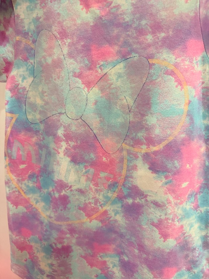 Minnie Mouse Kız Çocuk Pastel Batik Desenli Elbise - Görsel 2