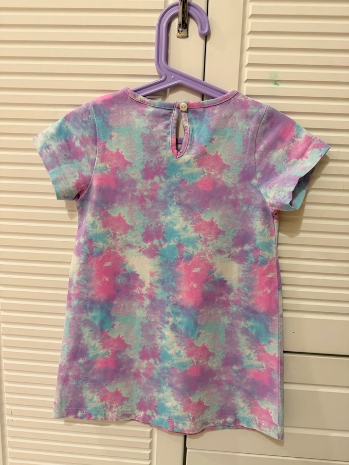 Minnie Mouse Kız Çocuk Pastel Batik Desenli Elbise - Görsel 5